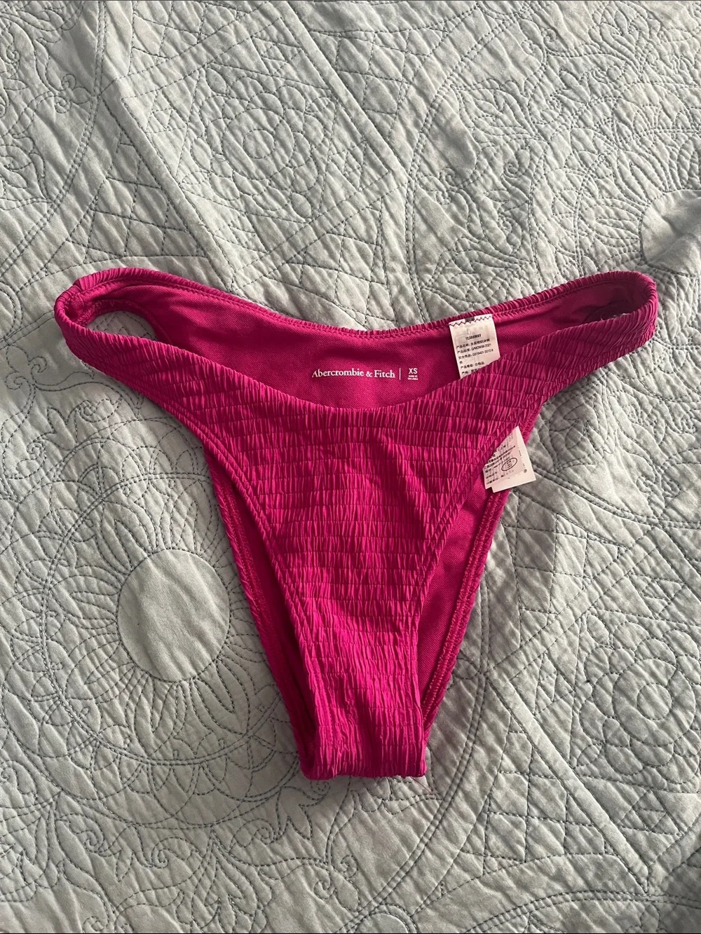 Abercrombie & Fitch Hot Pink Ribbed Bikini Bottoms